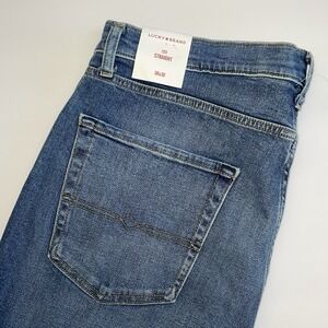 NEW Lucky Brand 223 Straight Jeans Men's 38x30 Advanced Stretch Denim Blue